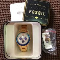 ราคา นาฬิกา FOSSIL สีทอง ของแท้ มีกล่องเหล็ก การ์ด ข้อต่อค่ะ (6539540186)