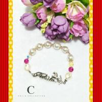 ราคา SWAROVSKI สร้อยข้อมือมุกสวารอฟสกี้พร้อมข้อต่อแฟชั่น สร้อยข้อมือมุก (4585939063)