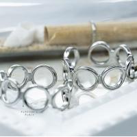 ราคา แหวนเงินแท้92.5% พร้อมส่ง⚪แหวนลายวงกลมเรียงกัน⚪ แหวนเงินแท้92.5% (9914821379)