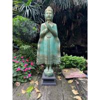 ราคา พระ องค์พระ พระพุทธรูป สูงรวม115 Cm พระสูง40นิ้ว พระพม่า สีเขียวทำเก่า พระยืน ปางรำพึง ไม้จามจุรี (29818803775)