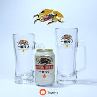ราคา ของแท้! แก้วเบียร์ Kirin มีหู ทรงสูง แก้วเบียร์ญี่ปุ่น แบรนด์คิริน Kirin Beer Glasses จากญี่ปุ่น (23781167598)