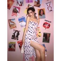 ราคา เดรสสายเดี่ยวลายจุดสีขาว-น้ำเงิน (8151044938)