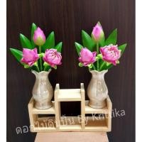 ราคา ดอกไม้ดินปั้น ดอกบัวไหว้พระ ดอกบัวบูชาพระ  ดอกบัวดินปั้น ดอกบัวปลอม พานพุ่มดอกบัว ดอกไม้ปลอม ดอกไม้ประดิษฐ์ ของแต่งบ้าน (23341734940)