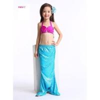 ราคา ชุดว่ายน้ำ เซ็ตหางนางเงือก 3 ชิ้น เสื้อผูกคอ+กางเกง+กระโปรงหางเงือก สีฟ้า (19333075053)