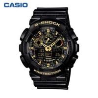 ราคา Casio G-SHOCK เครื่องพรางทหารดับเบิ้ลจอแสดงผลสปอร์ตกันน้ำชายนาฬิกา GA-100CF-1A9 สีดำ (2596101406)