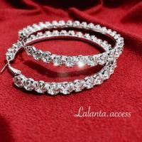 ราคา พร้อมส่ง✨ ต่างหูห่วง เพชรเม็ดใหญ่ งานสวยมาก (1180105558)