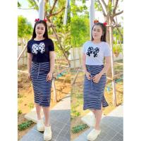 ราคา ชุดเซท กระโปรงติดโบว์ (สาวอวบใส่ได้) (28523352450)
