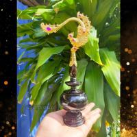 ราคา หัวไม้ขาวดำ+ตะขอทองสวยพลอยสีม่วง ใส่ 15,17 ซี่ (29755656815)