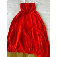 ราคา เดรสเกาะอกสีส้มผ่าหน้าขาหน้า (23467832449)