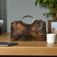 ราคา กระเป๋าหนังจระเข้แท้วินเทจ หนังจระเข้ต่อ+หนังแท้ งานเก่าโบราณวินเทจ มือสองนำเข้า (28989706637)