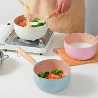 ราคา หม้อ หม้อต้มมาม่า หม้อต้ม กระทะ หม้อต้มมาม่า ด้ามยาว หม้อต้มสไตล์ญี่ปุ่น หม้อโจ๊ก ไม่ติดก้นหม้อ เคลือปหินอ่อน (ไม่มีฝา) (14780779949)