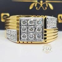 ราคา [ส่งฟรี]แหวนหน้าเพชร0.56 กะรัต เพชรแท้เบลเยี่ยมคัท ️ (29967976199)