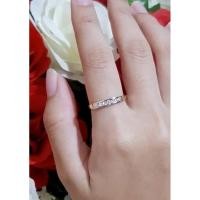 ราคา แหวนแถวทองแท้ 9k เพชร CZ ใส่ติดนิ้วตลอดสวย (6290387711)