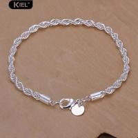 ราคา สร้อยข้อมือกำไลข้อมือสร้อยข้อมือเงินแท้ชุบเงิน (1239678016)