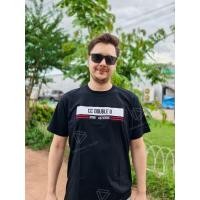 ราคา เสื้อยืดปักแถบ Cc Double O Sport ทรงตรง ผ้าคอตตอน (22674370408)