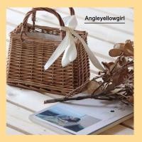 ราคา แบบใหม่ กระเป๋าสานทรงสี่เหลี่ยม ใช้ถือหรือสะพายข้างได้ (สายยาวมุก) แข็งแรงทนทาน สไตล์เกาหลี พร้อมส่ง (12429746499)