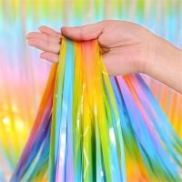 ราคา ม่านฟอยล์สีรุ้งพาสเทล / ฉากฟอยล์พื้นหลังสีรุ้ง / ผ้าม่านพาสเทล (40721059066)