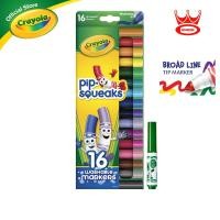 ราคา Crayola Pip Squeak 16 Colors Washable Marker เครโยล่า สีเมจิกล้างออกได้ 16 สี สีเมจิค ปากกาเมจิค 58-8703 (29276047244)