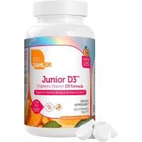 ราคา Zahler Junior D3 Vitamins 1000 IU - for Kids - วิตามินดีสําหรับเด็กรองรับกระดูก ฟัน และภูมิคุ้มกัน - Kosher Orange Flavour - 120 นับ (40618906993)