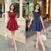 ราคา M10 งานป้าย Widelia@Real Dress เดรสยาวผ้าลายริ้วลายโบว์ไหล่แต่งโบว์ สำหรับผู้หญิง เสื้อผ้าแฟชั่นผู้หญิง ไซส์ S-XL (42967547191)