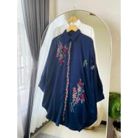 ราคา อารินะ เสื้อคลุมมุสลิมปักยาวผู้หญิง เรยอน สิ่งทอลายทแยง (43070552732)