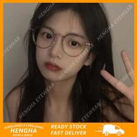 ราคา (เฮงฮา) เปลี่ยนเลนส์ได้ 0°-400° แว่นสายตาสั้น เกาหลีแฟชั่นกรอบกลมป้องกันแสงสีฟ้าแว่นตา (26689829804)