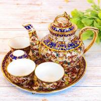 ราคา จิตต์ติมา เบญจรงค์ ชุดน้ำชากาเชอรี่กลางเบญจรงค์ รุ่นทาทองหูกาเต็ม (สินค้า OTOP 5 ดาว) (8774227201)