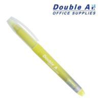 ราคา ปากกาเน้นข้อความ ปากกาไฮไลท์ Double A สีเหลือง (แท่งเล็ก) (43957957620)