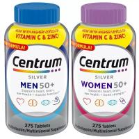 ราคา Centrum Silver Women Men 50+ Multivitamins Multimineral 275 Tablets วิตามินรวมสำหรับผู้หญิง วิตามินรวมสำหรับผู้ชาย (41671556760)