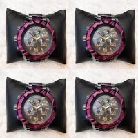 ราคา นาฬิกาNIXON แท้ หน้าปัดดำโคโนกราฟ ขอบเบเซลสีม่วง (4908021149)