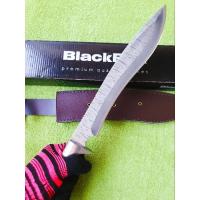 ราคา มีดพก BlackFox kukri Damuscus Laser Veins pattern knife ใบลายดามัสกัส พร้อมปลอกหนังคมๆ มีดพกด้ามไม้(เปิดคมแล้ว) (29324605690)