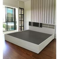 ราคา closeofficalshop DELICATO เตียงนอน รุ่นมาลีน ขนาด6 ฟุต สีเมเปิ้ล/ผ้าเทา สินค้าดีมีคุณภาพ (29537011101)