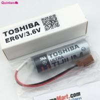 ราคา งานแท้ จัดส่งตรงจุดแบตเตอรี่ TOSHIBA ER6V 3.6V (ของแท้ขั้วสีน้ำตาล Lithium PLC Battery (ก้อนล (16095893227)