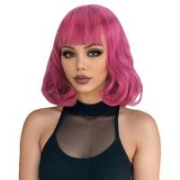 ราคา วิกผมยุโรปอเมริกันสุภาพสตรี All-in-One Bangs ผมหยิกสั้นไวน์สีแดงปกยาวไหล่ (26831860806)