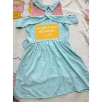 ราคา เดรสระบาย​ สีฟ้าน้ำทะเล​ (5452224814)