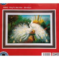 ราคา ภาพวาดปักครอสติช นกยูงคู่ 88842-66x44ซม (29840041043)