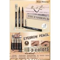 ราคา 59285 EYEBROW PENCIL Kiss Beauty ปากกาเขียนคิ้ว ในรูปหัวแปรงเมจิก 4 แฉก เขียนง่าย ติดทน (25935934695)