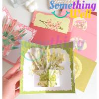 ราคา การ์ดอวยพร ป็อปอัพ ดีไอวาย สามมิติ ลายดอกไม้ DIY Pop up Card (24433449639)
