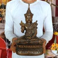 ราคา สมเด็จองค์ปฐมมหาจักรพรรดิ หลวงปู่ดู่ วัดสะแก ปางประทานพร(หน้าตัก5นิ้ว สูง23ซม.)เนื้อโลหะทองเหลือง หลวงปู่ปลุกเสก (16363818721)