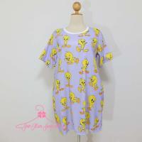 ราคา ชุดเดรสคนอ้วนผ้าโฟเวย์สีม่วงลายนกเหลืองมีกระเป๋าด้านข้าง สวยน่ารักมากๆค่ะ อกฟรีไซส์48-50นิ้ว (6861447275)