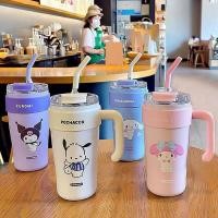 ราคา Cuteneryกระติกน้ำร้อนความจุขนาดใหญ่ 860 มล. ลายการ์ตูนน่ารัก มีหูจับและหลอดดูด เหมาะสำหรับคู่รัก (41265240646)