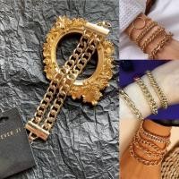 ราคา สร้อยข้อมือเลทสีทองForever21(พร้อมส่ง) (20901405226)