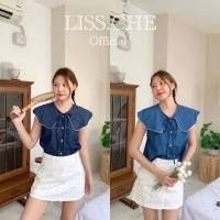 ราคา ส่งต่อยีนส์คอบัวงานตามหา เสื้อยีนส์คอบัวแขนกุด (20694030339)