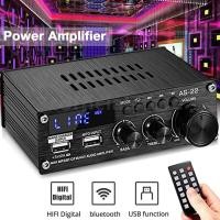 ราคา AirAux AS-22 Mini bluetooth Stereo Digital Amplifier 45W MAX RMS 300W Hi-Fi Class D 2 Channel Integrated Amp Power Amplifier (26440942159)
