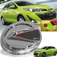 ราคา ฝาถังน้ำมัน TOYOTA YARIS ครอบฝาถัง ยาริส 5 ประตู ปี 2017 - 2019 สีชุบตัด เคฟล่า (17500212217)