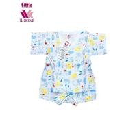 ราคา Little Wacoal ชุดนอนเด็กผ้าสาลู ชุดหมีบอดี้สูท ผูกหน้า สำหรับเด็กอายุแรกเกิด ขนาด 60,70 (41720556994)