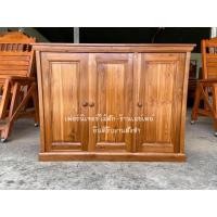 ราคา (ส่งฟรี มีเก็บปลายทาง) ตู้อเนกประสงค์ไม้สักทอง ยาว1.2เมตร ตู้รองเท้า ตู้เก็บของ ตู้วางของ (3441706698)