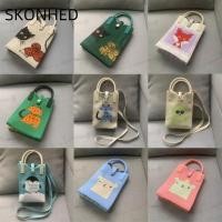 ราคา SKONHED Knot Wrist Bag, Knit Handmade Knit Handbag, Fashion High-capacity Mini Shopping Bags Girl (41173230839)