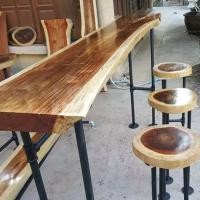 ราคา MPT Steel ชุดโต๊ะบาร์ เก้าอี้บาร์ ไม้จริง ขาเหล็กแป๊บต๊าฟเกลียว Bar Loft Chair (8913299184)