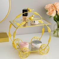 ราคา วางตกแต่งห้องถาดทอง2ชั้นเหล็กแก้วกรงนกชั้นวางซ้อน (42867232702)